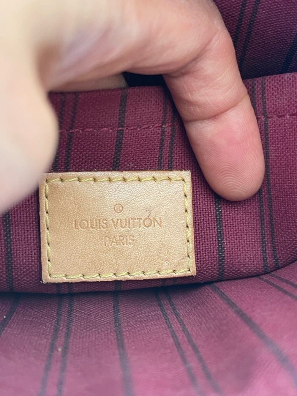 Authentic Louis Vuitton Monogram Neverfull MM Clutch/Wristlet Brown/Fuschia Pink - Picture 4 of 11